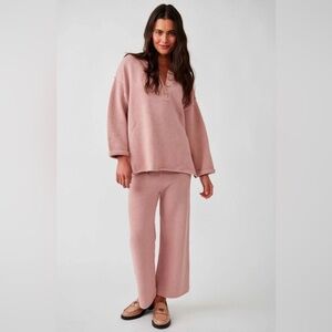 Free People Hailee Sweater in Dusty Himalayan Pink